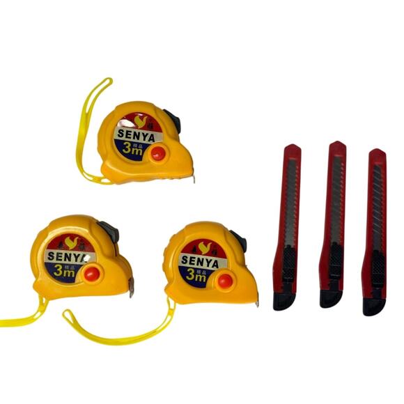 3-Pack 3m Tape Measures & 3 Utility Knives – DIY & Toolbox Essential 6-Piece - Picture 3 of 16